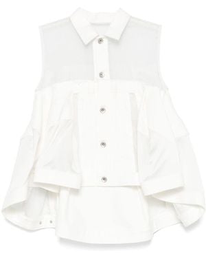 Sacai Camicia Denim - Bianco