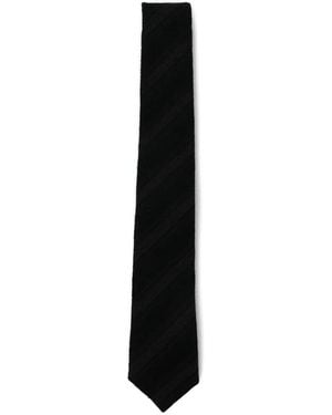 Juun.J Striped Tie - Black