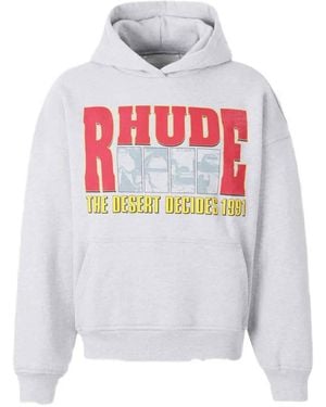 Rhude Graphic-Print Hoodie - White