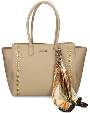 Just Cavalli Eyelet Scarf Tote Bag - Natural
