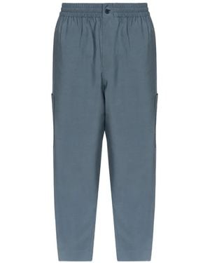 KENZO Elasticated-Waist Cargo Pants - Blue