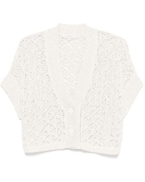 Antonelli Sequin-Embellished Cardigan - White