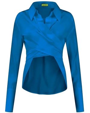 GAUGE81 Sabinas Silk Wrap Shirt - Blue