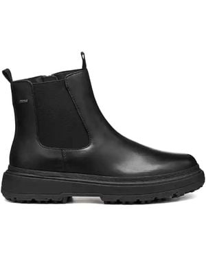Geox Botas Chelsea De Piel - Negro