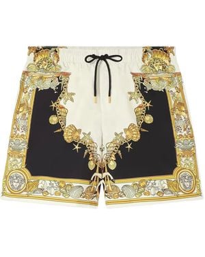 Versace Costume Da Bagno Con Stampa Conchiglie - Metallizzato