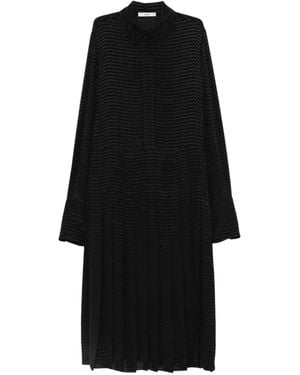 Fendi Midikleid Mit Zickzackmuster - Schwarz