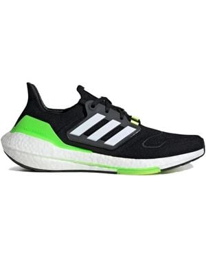 adidas Ultraboost 22 "Core/Cloud/Solar" Sneakers - Green