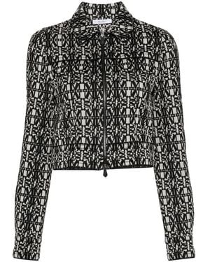 Max Mara Printed Short Jacket - Black