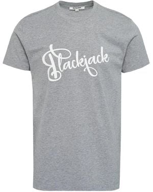 Black Jack Jewelry Logo-Print Cotton T-Shirt - Grey