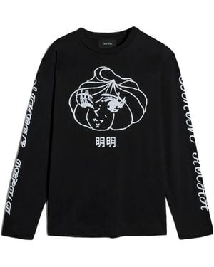 Simone Rocha T-Shirt À Manches Longues - Black