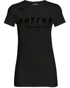 Deha Rhythm Printed T-Shirt - Black