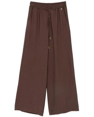PHILIA LOFT Drawstring Wide-Leg Pants - Brown