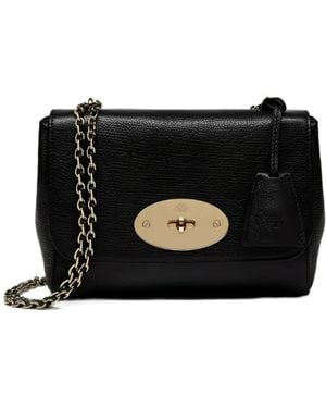 Mulberry Lily Leather Shoulder Bag - Black