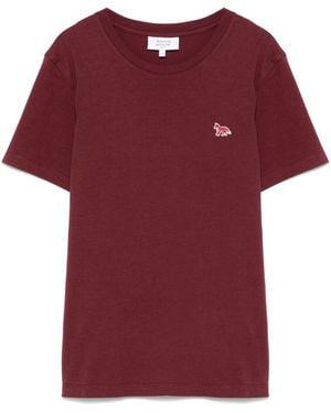 Maison Kitsuné Fox-Motif T-Shirt - Red