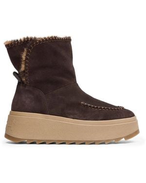 Ash Marble Schneestiefel Mit Ziernähten - Braun
