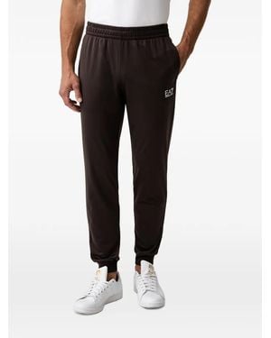 EA7 Logo-Print Tracksuit - Black