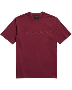 Canada Goose T-Shirt À Logo Brodé - Red