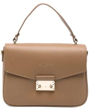 ADRIANNA FERETTI Leather Tote Bag - Brown