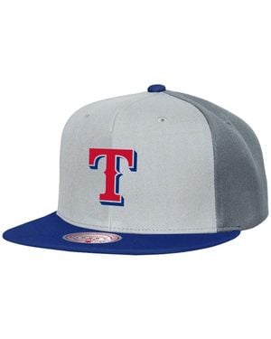 Mitchell & Ness Texas Rangers Triple Play Paneled Flat-Peak Baseball Cap - Blue