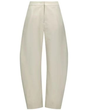 Amomento Pantalon À Design Incurvé - White