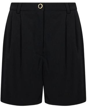 Alessandra Rich Pleated Tailored Shorts - Black
