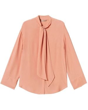 Twinset Camicia Con Nodo - Rosa