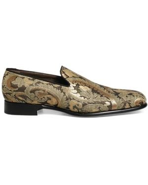 Dolce & Gabbana Brocade Loafers - Metallic