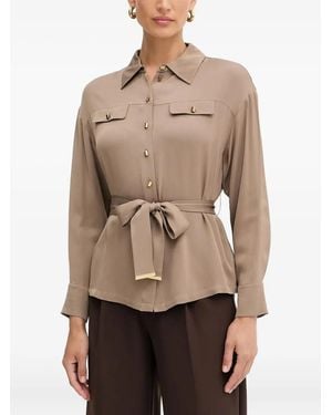 Marciano Pocket-Belted Shirt - Natural