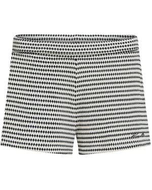 KARL LAGERFELD Crochet Striped Mini Shorts - White