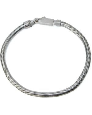 Rick Owens Collier Tower Snake À Spirale Métallique - Metallic