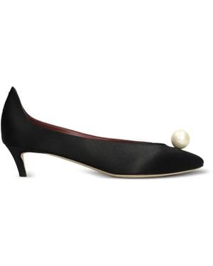 Magda Butrym Pearl-Embellished Pointed-Toe Court Shoes - Black