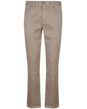 ZEGNA Stretch Linen-Blend Trousers - Grey