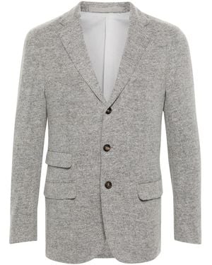 Eleventy Alpaca Wool-Blend Blazer - Grey