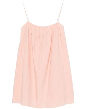 Matteau Robe Courte À Jupe Volumineuse Et Fines Bretelles - Rose