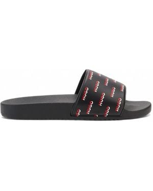 BOSS Sandali Slides Con Logo - Bianco