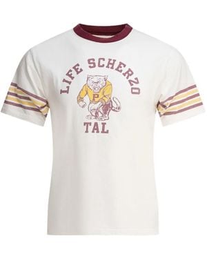Kapital T-Shirt mit Katzen-Print - Weiß