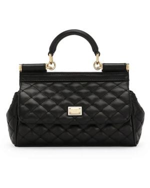 Dolce & Gabbana Small Sicily Tote Bag - Black
