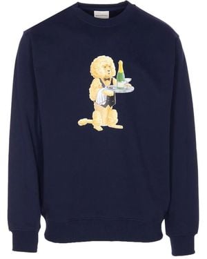 Drole de Monsieur Le Poodle スウェットシャツ - ブルー