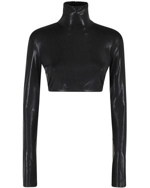 Norma Kamali Cropped Top - Black