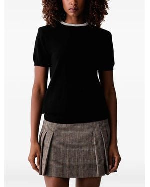 Silvian Heach Crystal-Embellished T-Shirt - Black