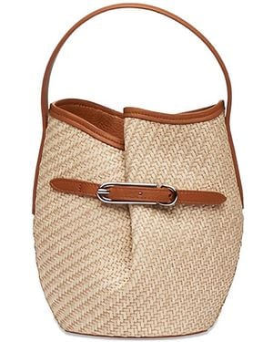 Liffner Woven buckle-detail bucket bag - Blanco