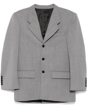 ALAINPAUL Single-Breasted Blazer - Gray