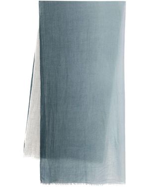 N.Peal Cashmere Dip-Dye Cashmere Scarf - Blue