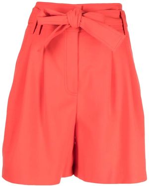 Sonia Rykiel Belted High-Waisted Shorts - Red