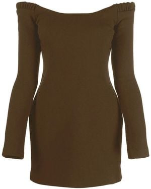 KHAITE Octavia ロングスリーブ ドレス - ブラウン