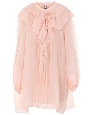 Aniye By Carmen Ruffled Tie Neck Mini Dress - Pink
