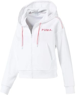 PUMA Full-Zip Chase Hoodie - White