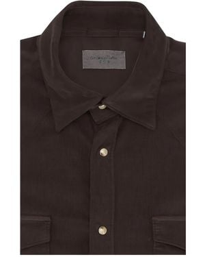 Tintoria Mattei 954 Hemd Mit Cord-Effekt - Schwarz