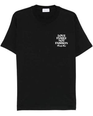 FAMILY FIRST Crew-Neck Printed T-Shirt - Black