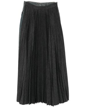 Maison Mihara Yasuhiro Pleated Maxi Skirt - Black